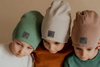MIS GATOS czapka dla dzieci prążkowana prosta szary melanż