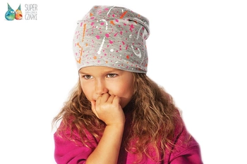 
                    BROEL Santana czapka dla dziewczynki na wiosnę wiskoza pomarańcz-fuksja
                