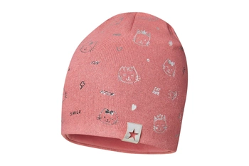 
                    Broel INGRID czapka dla dziewczynki kotek ciemny róż
                