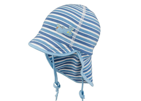 
                    Tutu czapka z osłoną karku niemowlęca niebieski UV +30
                
