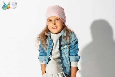 
                    BROEL Basic 90 czapka dla dziewczynki beanie szary melanż
                