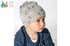 BROEL Novio czapka dla chłopca dwustronna wiskoza szara-zielona