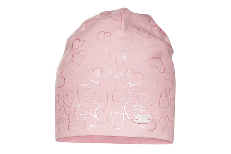 
                    BROEL Punia czapka dla dziewczynki beanie wiskoza jasny róż
                