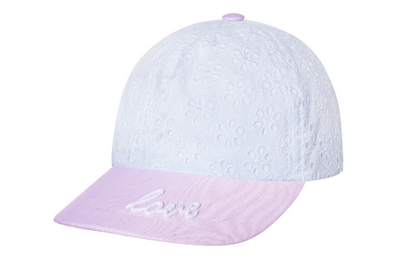 
                    BROEL Tokyo lniana czapka z daszkiem na lato różowa
                