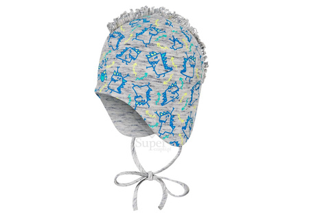 
                    BROEL DJ czapka niemowlęca z irokezem ecru-niebieski
                